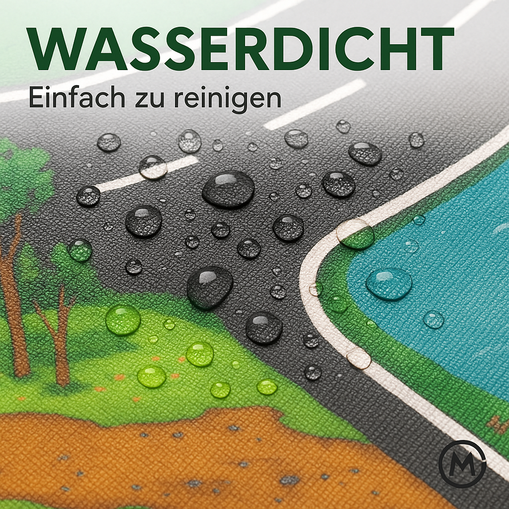 Kinder Spielmatte Bauernhof rutschfest wasserdicht 100x130 cm DE.