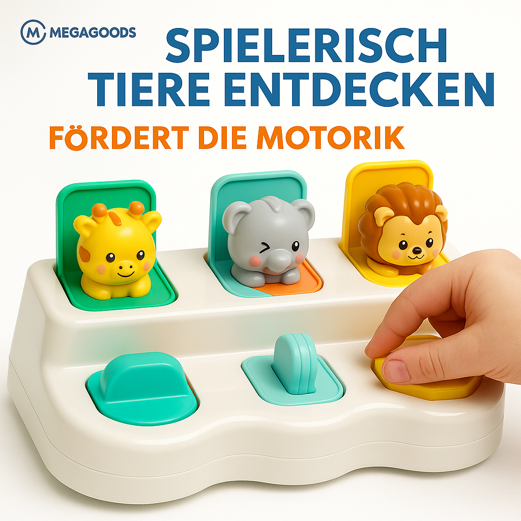 Montessori Pop-up Tier Spielzeug Lernbox Motorik Lernen Kinder DE.