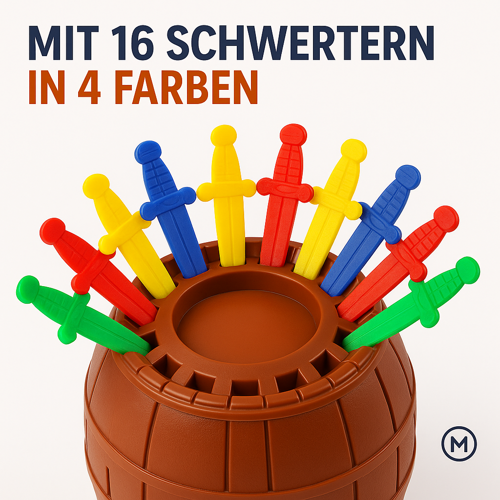Piraten Fass Spiel Pop Up Geschicklichkeit Kinder Spaß Geschenk DE.