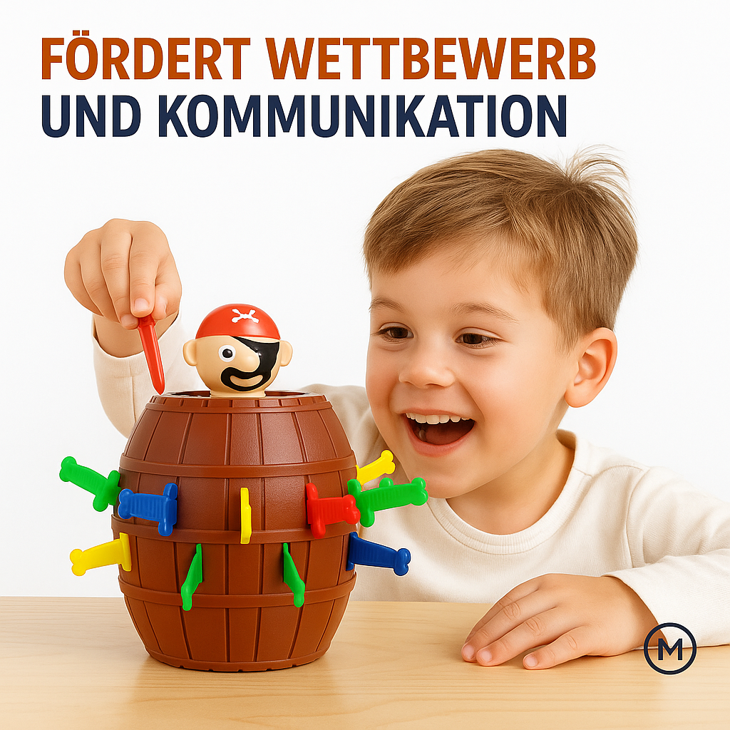 Piraten Fass Spiel Pop Up Geschicklichkeit Kinder Spaß Geschenk DE.