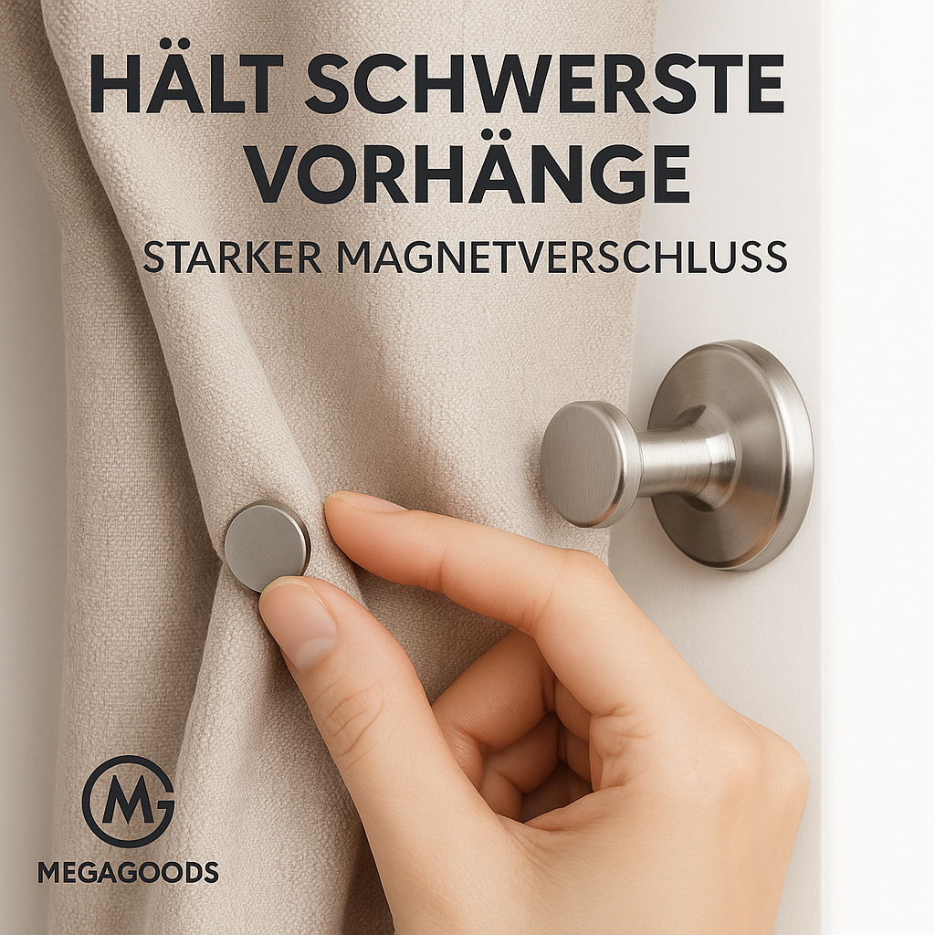 Moderner Magnet-Haken Metall Wandmontage Vorhänge stabil DE.
