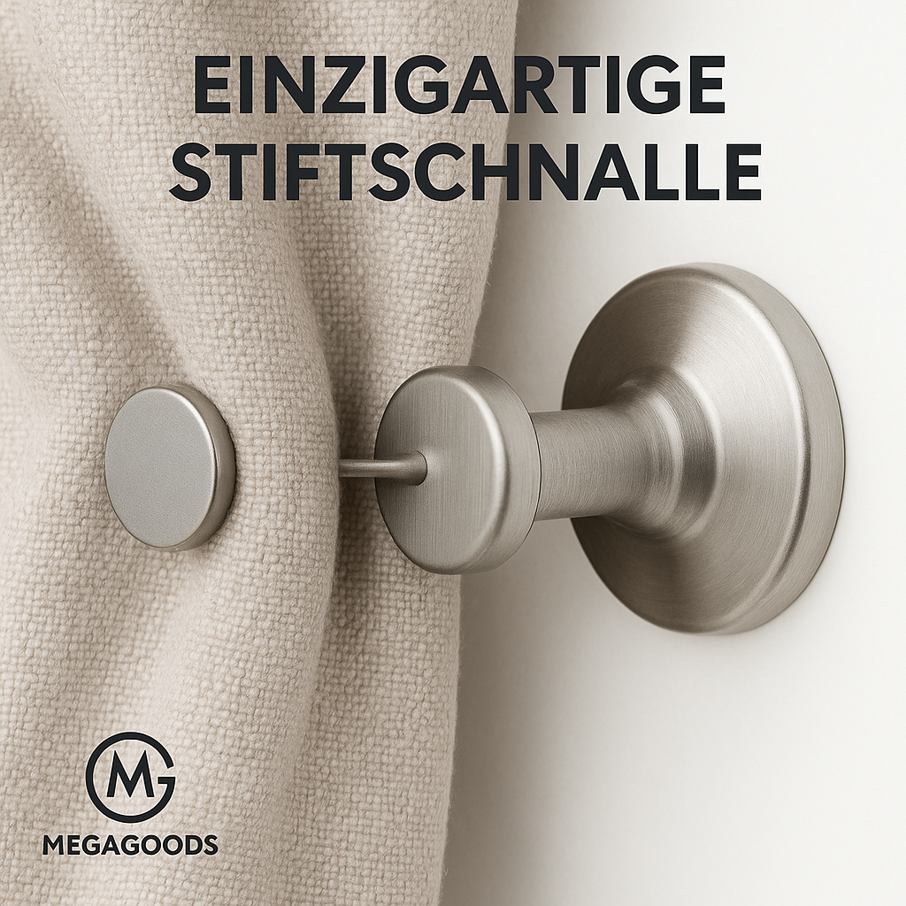 Moderner Magnet-Haken Metall Wandmontage Vorhänge stabil DE.