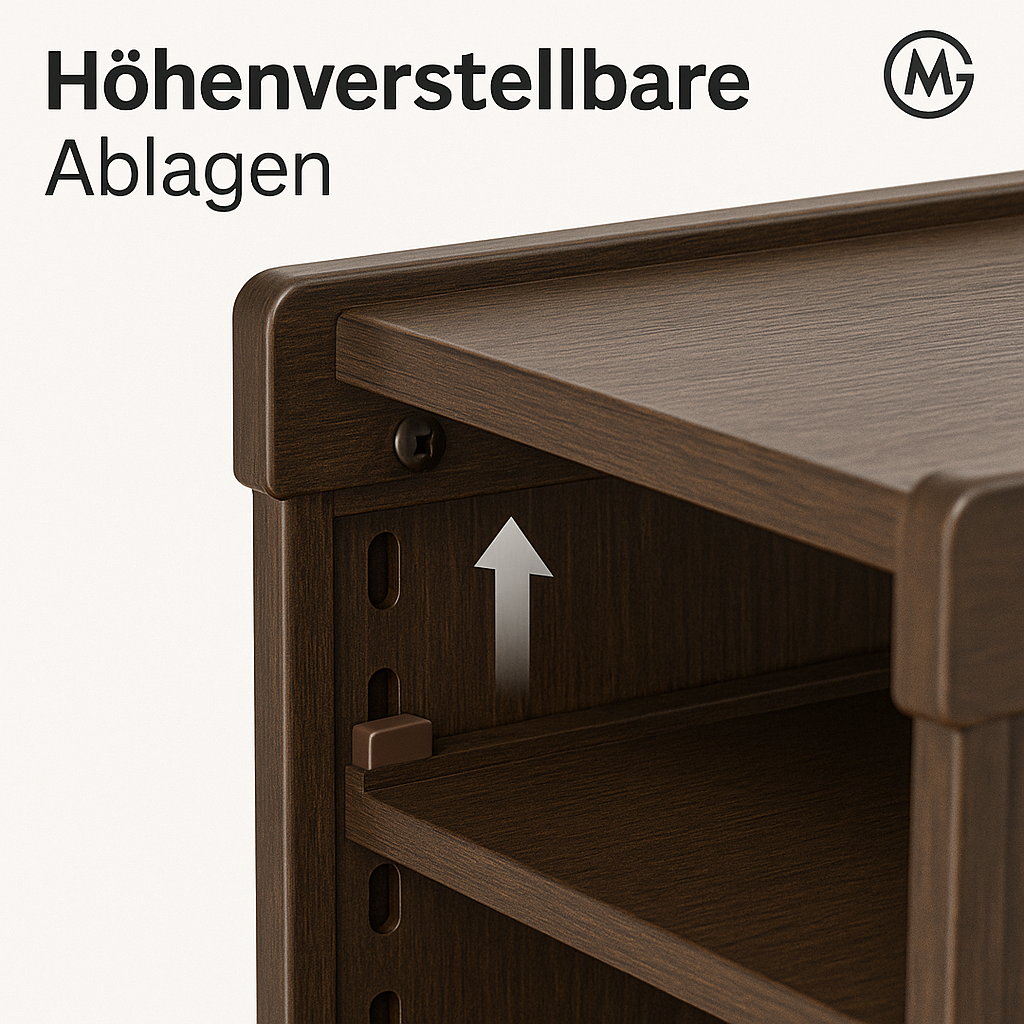 Stapelbares Schuhregal platzsparend für Wand und Ecke verstellbar DE.