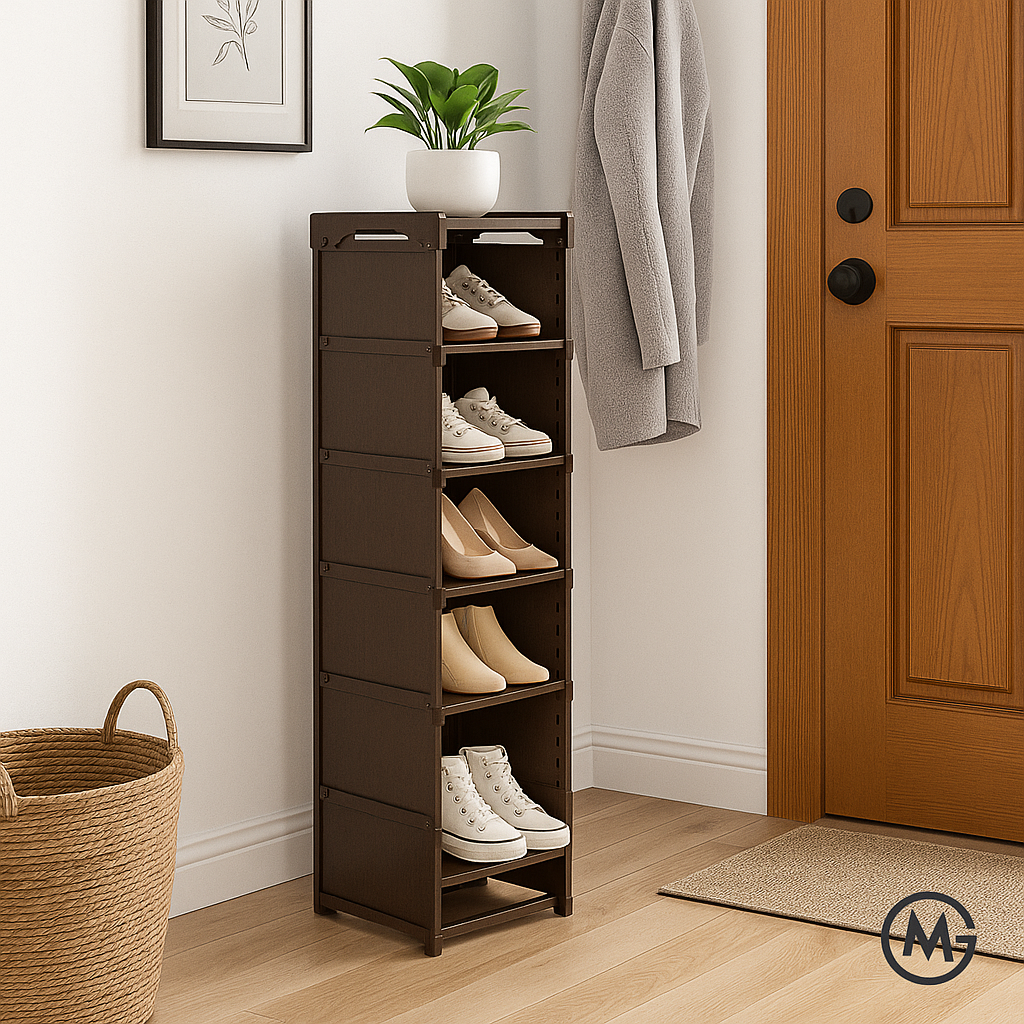 Stapelbares Schuhregal platzsparend für Wand und Ecke verstellbar DE.
