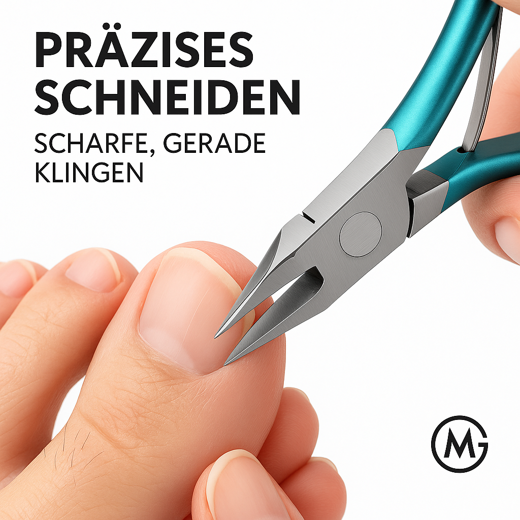 Nagelknipser Edelstahl gerade Klinge spitz für dicke Nägel DE.