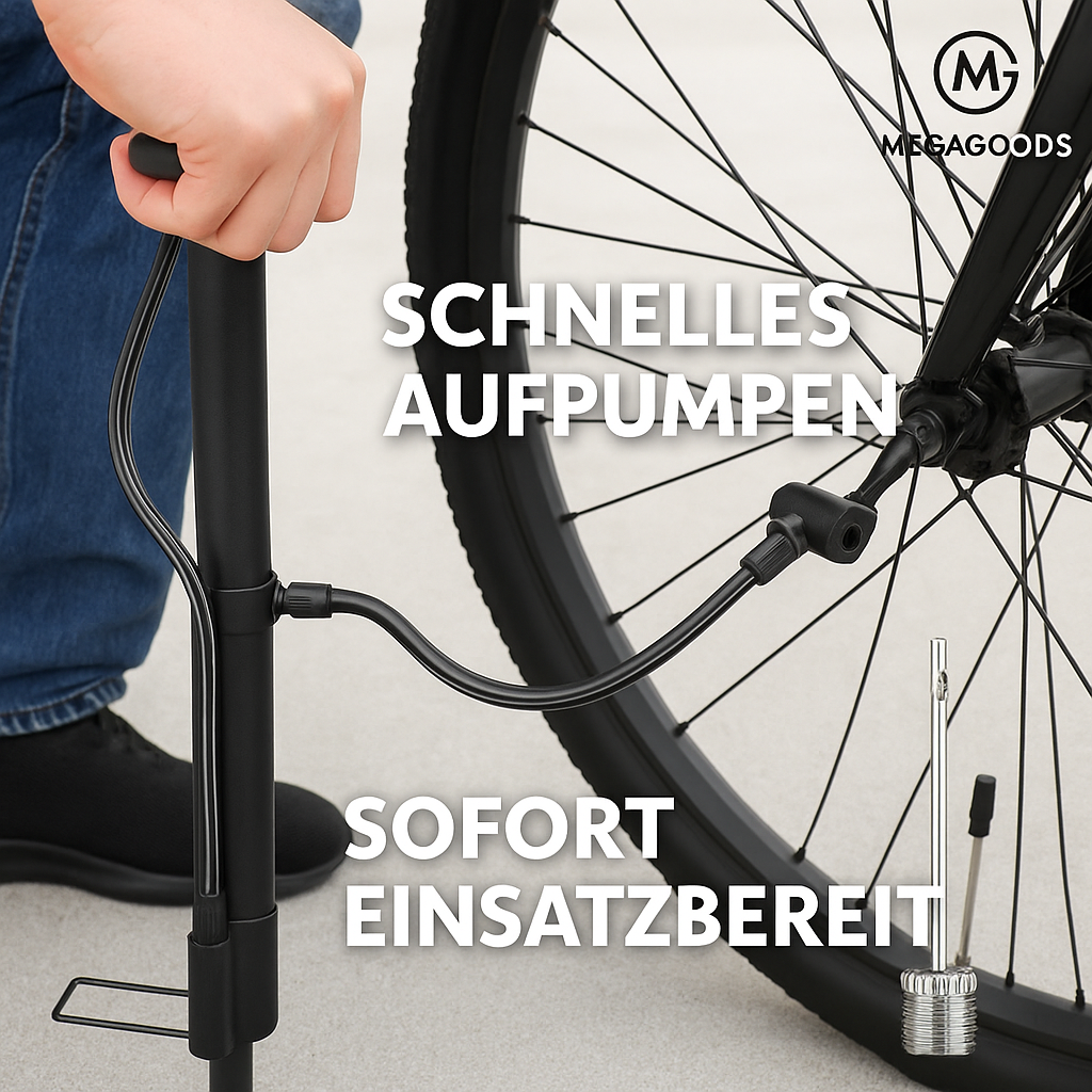 Fahrradpumpe 80 PSI MTB Rennrad Luftpumpe Fahrrad Standpumpe DE.