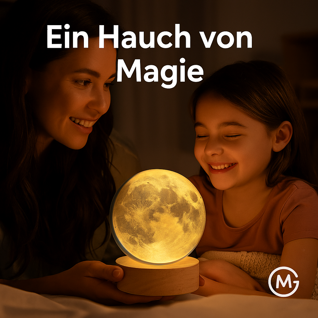 3D Kristall Lampe mit Galaxie-Projektion USB Nachtlicht Deko DE.