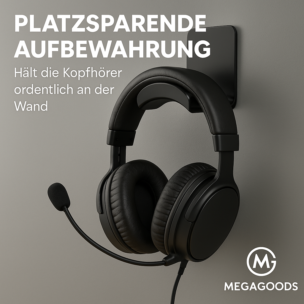 Kopfhörerhalter Wandmontage selbstklebend für Gaming-Headsets DE.