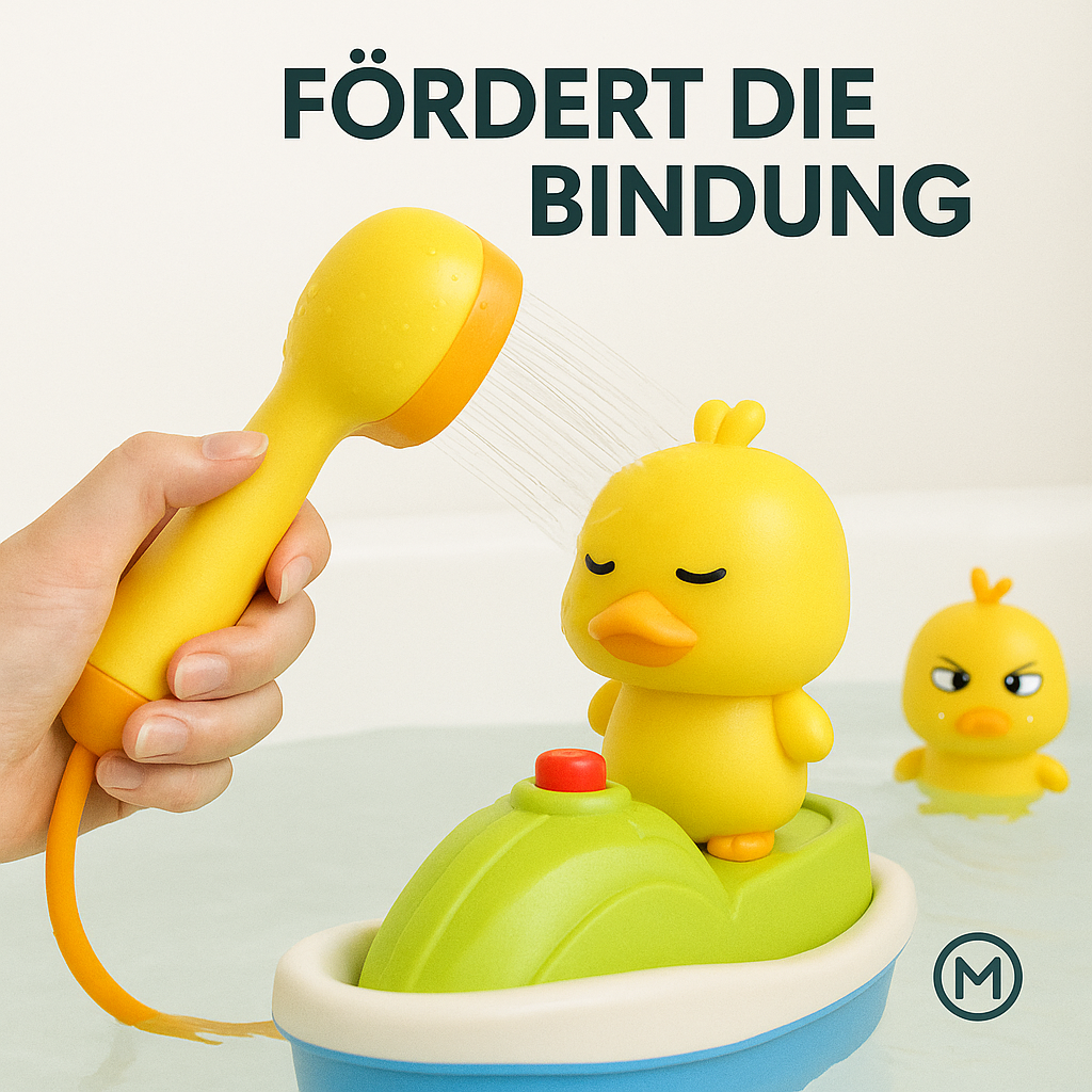 Elektrisches Enten-Badespielzeug mit Wasserfontäne für Kinder DE.