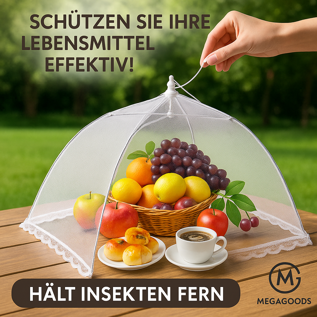 Faltbares Lebensmittelschutznetz Abdeckung Insektenschutz Küche DE.