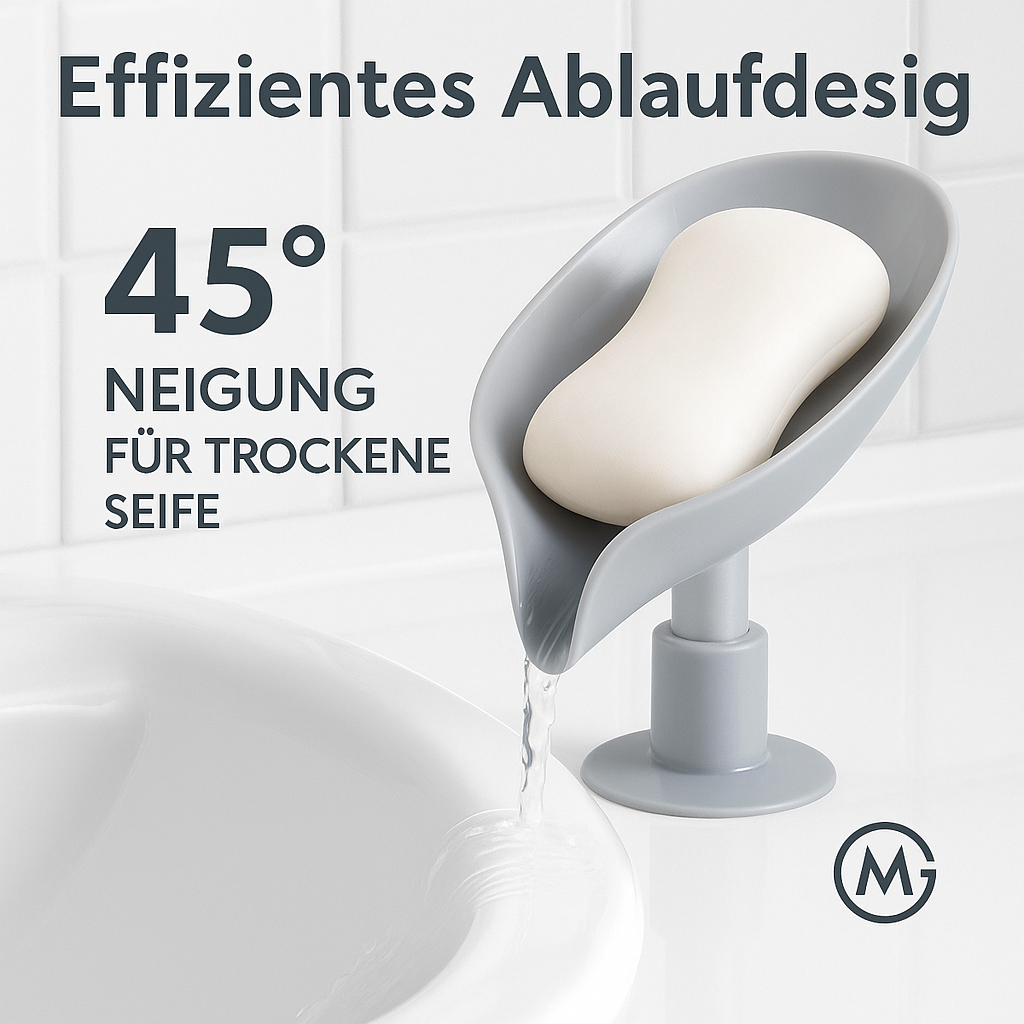 2er-Set Seifenhalter Blatt-Design mit Saugnapf für Bad Küche DE.