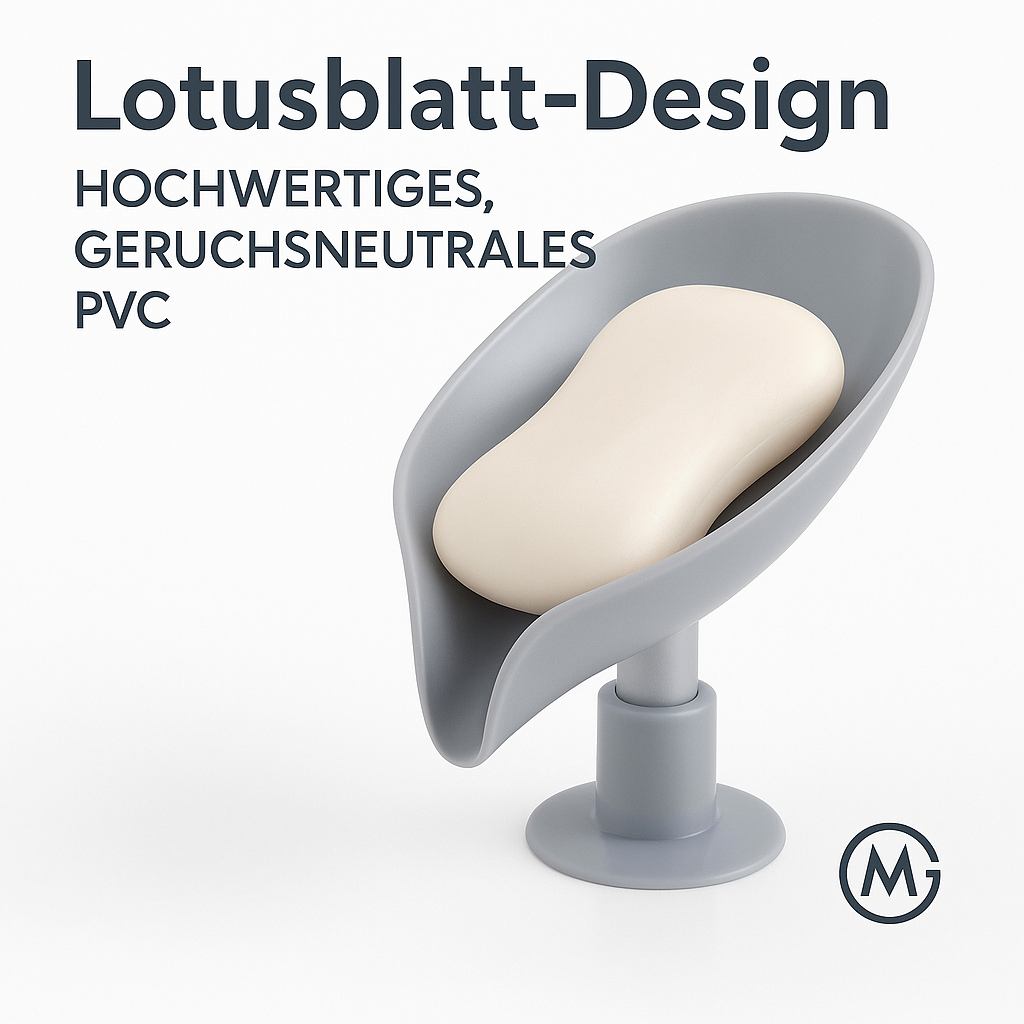 2er-Set Seifenhalter Blatt-Design mit Saugnapf für Bad Küche DE.