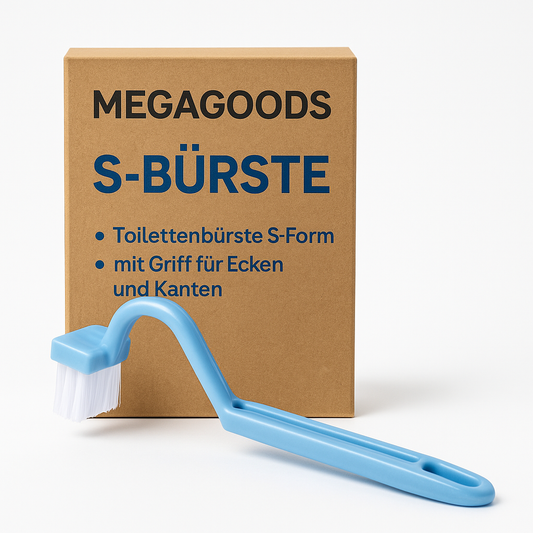 Toilettenbürste S-Form mit Griff für Ecken und Kanten DE.