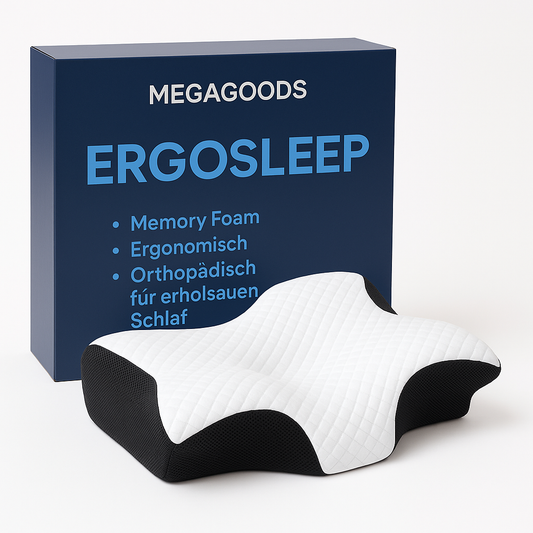 Memory Foam Nackenkissen ergonomisch orthopädisch für erholsamen Schlaf DE.