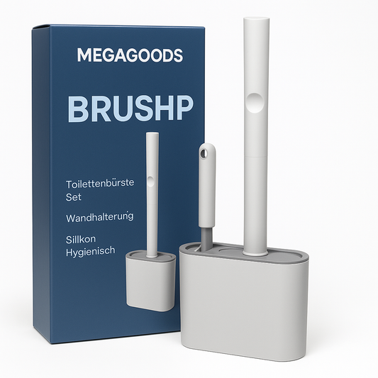 Toilettenbürste Set Wandhalterung Silikon Hygienisch DE.