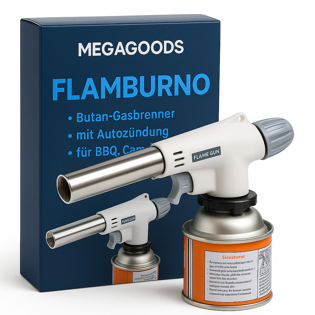 Flambierbrenner Butan Gasbrenner mit Autozündung für BBQ Camping DE.