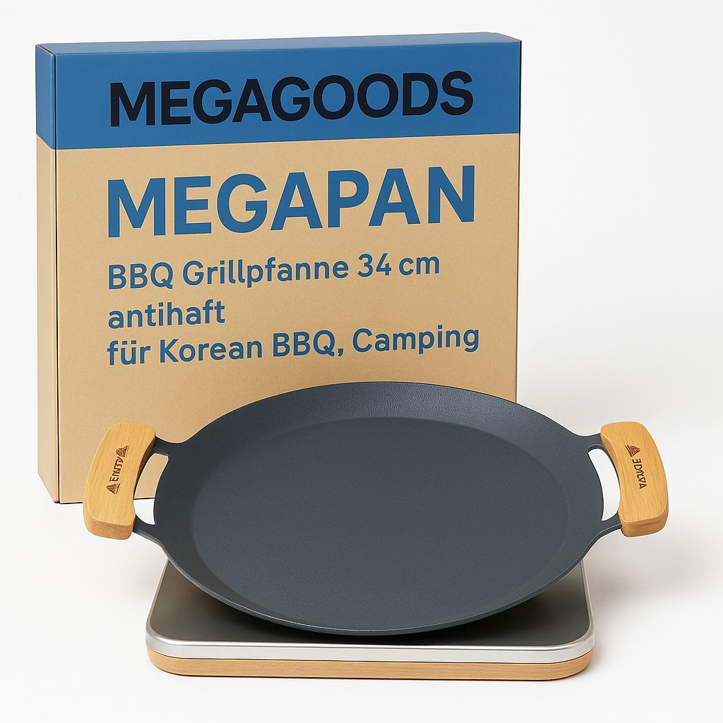 BBQ Grillpfanne 34 cm antihaft für Korean BBQ Camping DE.