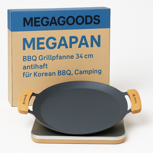 BBQ Grillpfanne 34 cm antihaft für Korean BBQ Camping DE.