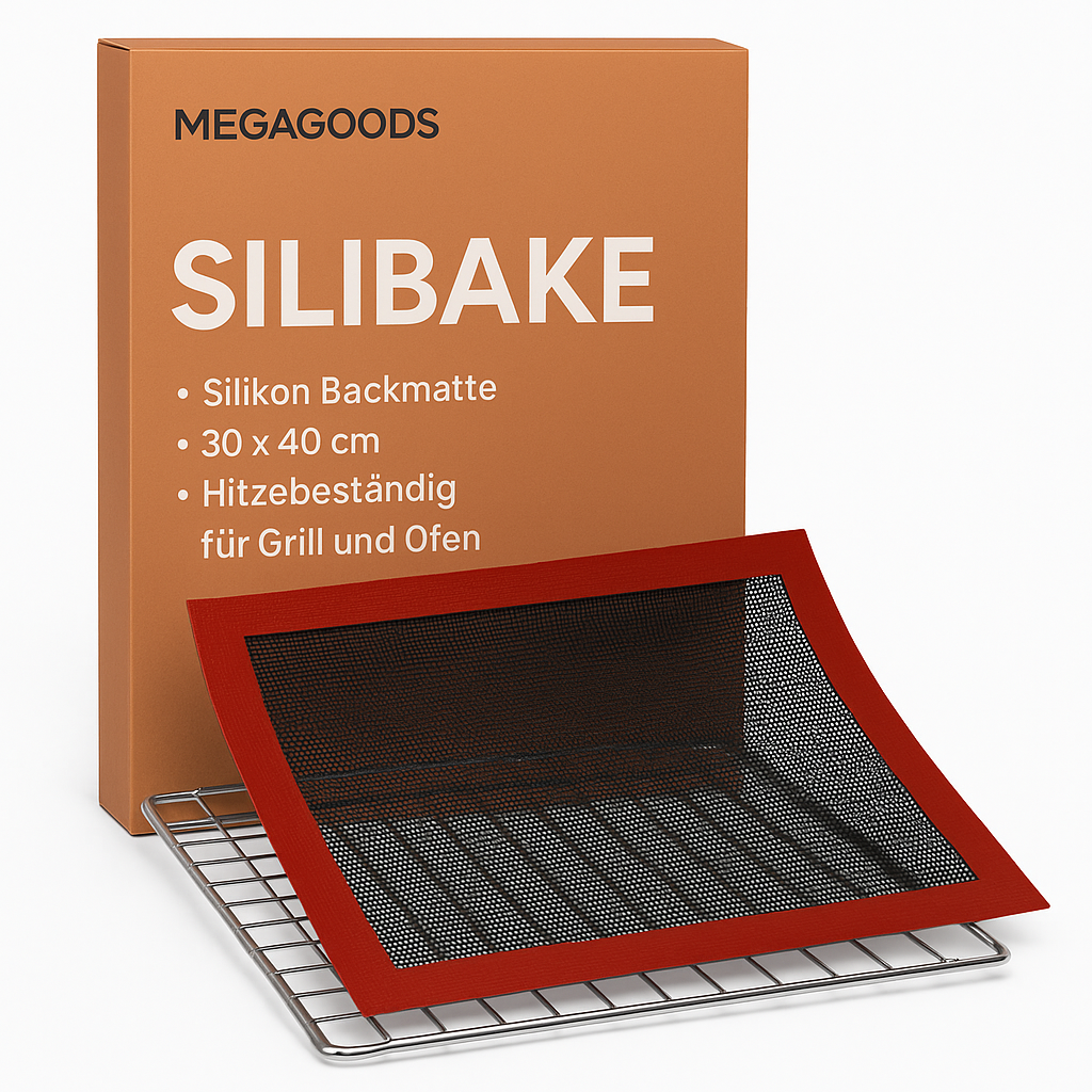Silikon Backmatte 30x40 cm hitzebeständig für Grill und Ofen DE.