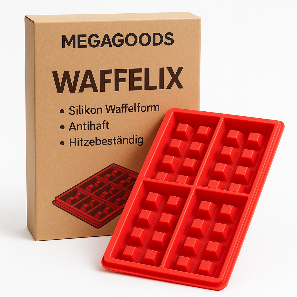 Silikon Waffelform antihaft hitzebeständig Backform Set DE.