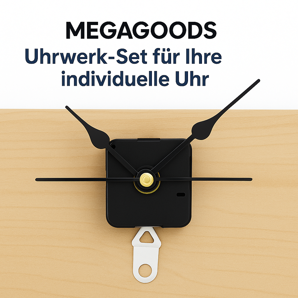 Uhrwerk leise Quarz Mechanik mit Zeigern für DIY Reparatur DE.