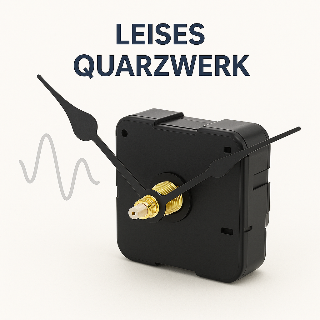 Uhrwerk leise Quarz Mechanik mit Zeigern für DIY Reparatur DE.