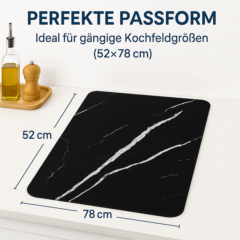 Silikonmatte für Induktionskochfeld hitzebeständig rutschfest DE.