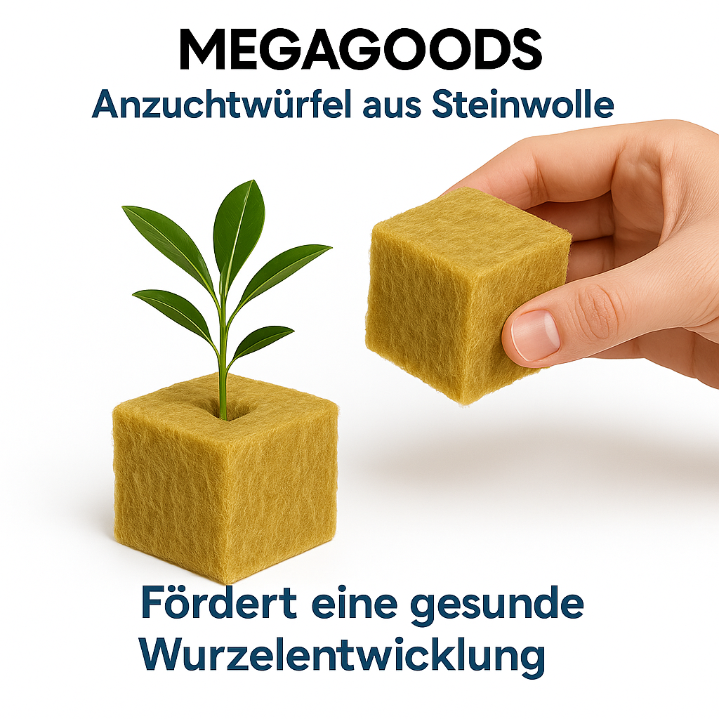 Anzuchtwürfel Steinwolle 50 Stück für Hydrokultur Stecklinge DE.