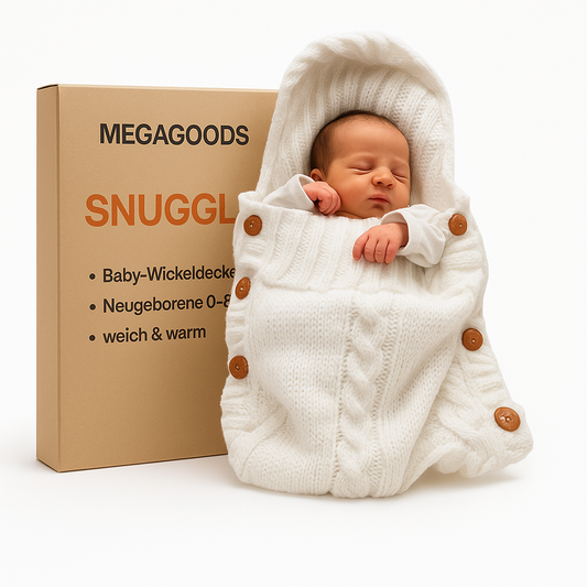 Baby Wickeldecke Neugeborene 0-6M weich warm Strickdecke DE.
