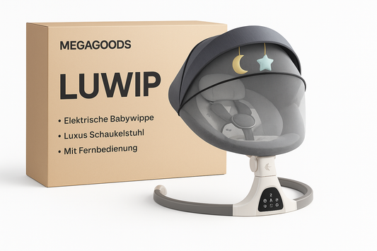 Elektrische Babywippe Luxus Schaukelstuhl mit Fernbedienung DE.