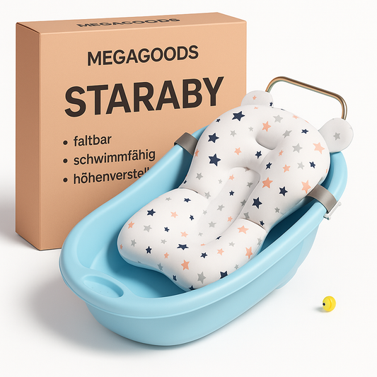 Baby Badewannensitz Kissen faltbar schwimmfähig höhenverstellbar DE.