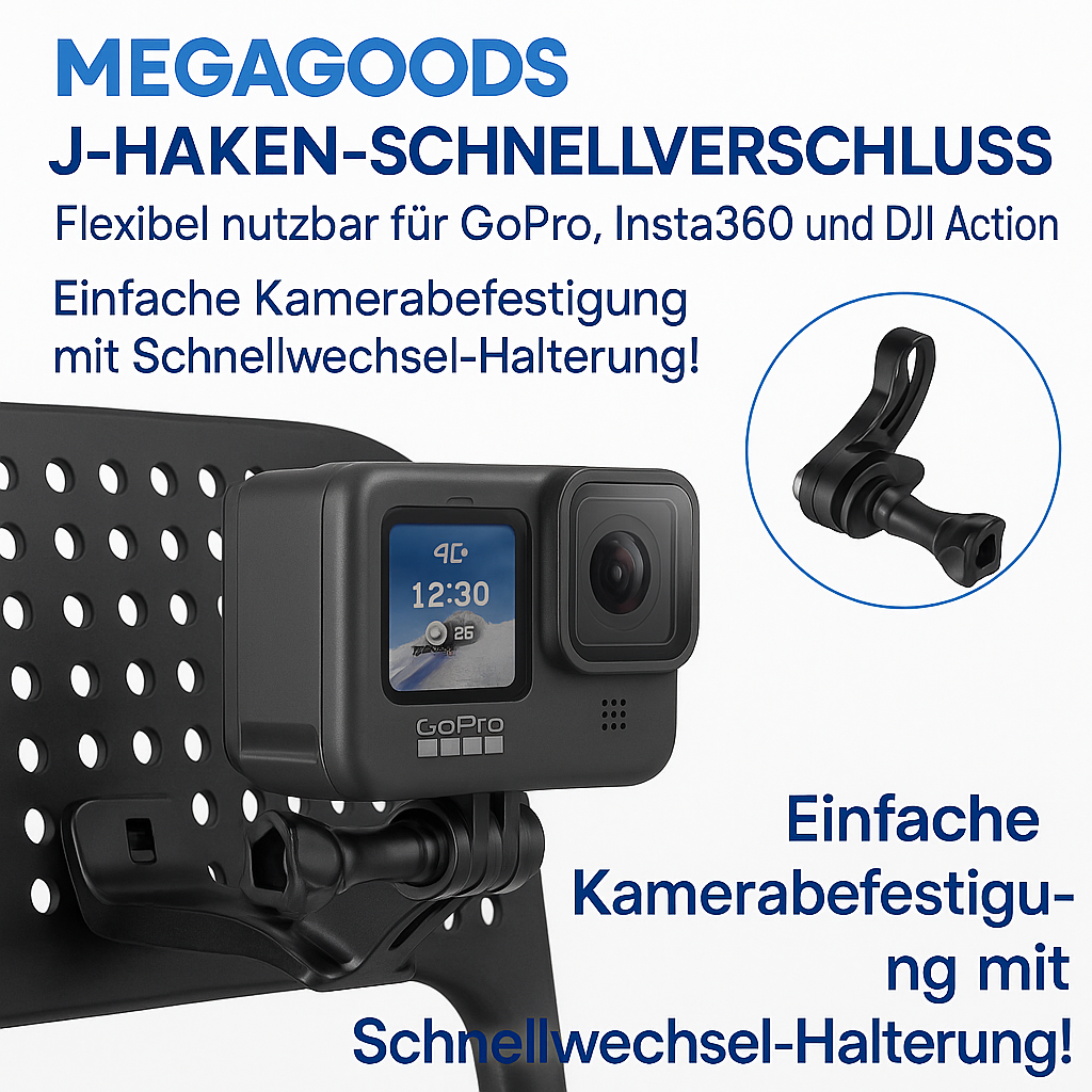 Brustgurt Kopfband J-Haken Halter für GoPro Insta360 DJI Action DE.