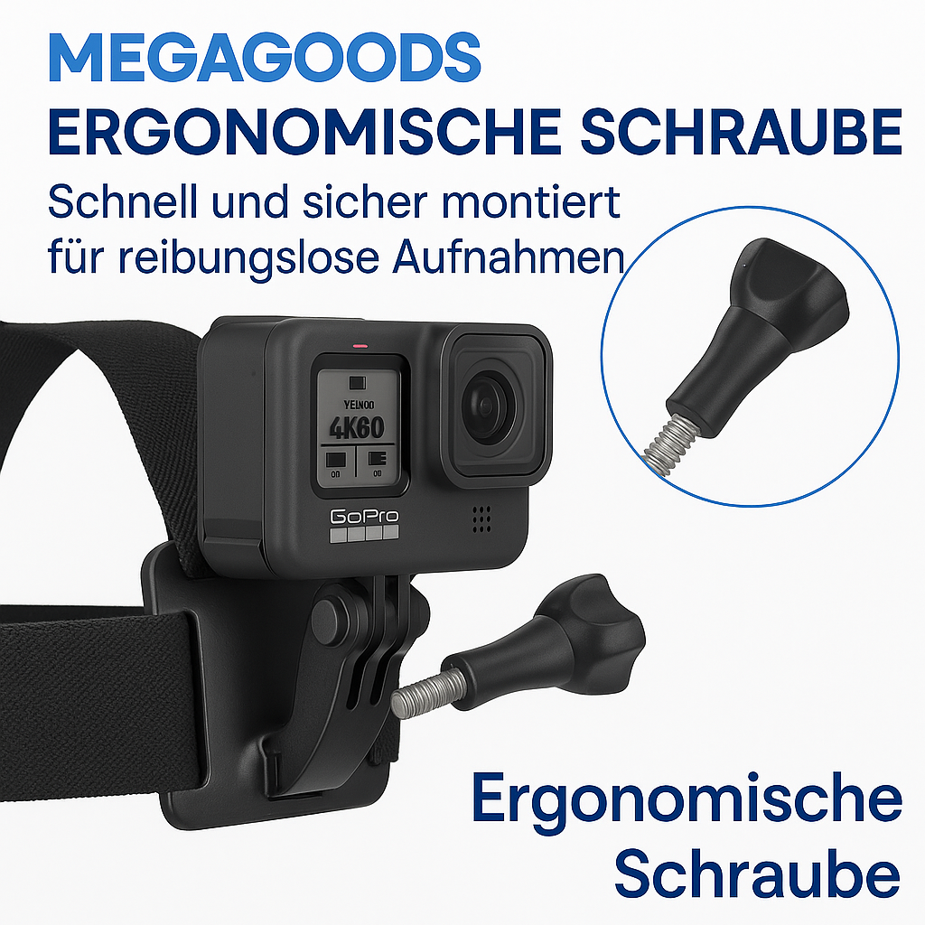 Brustgurt Kopfband J-Haken Halter für GoPro Insta360 DJI Action DE.