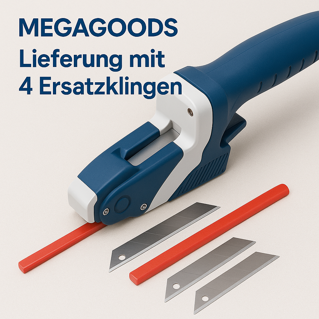 Gipskarton Schneidwerkzeug mit Maßband und Klinge für Trockenbau DE.