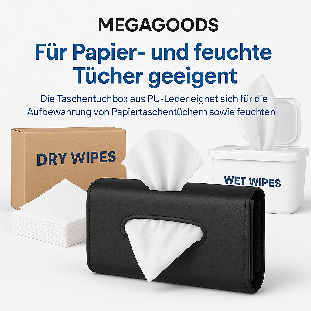 Taschentuchbox Kunstleder Auto Sonnenblende Hängend Organizer DE.