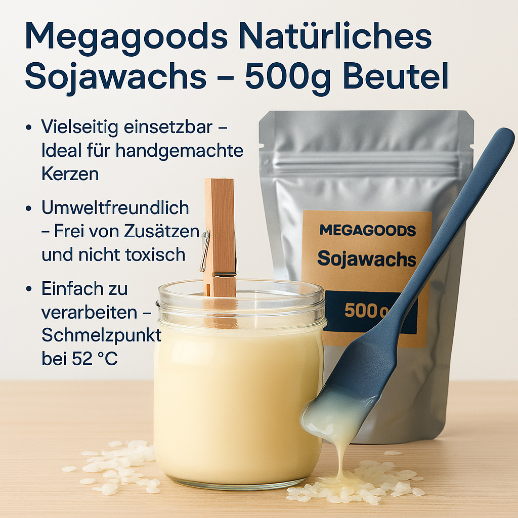 Sojawachs 500g für Kerzen DIY naturrein ohne Zusätze DE.
