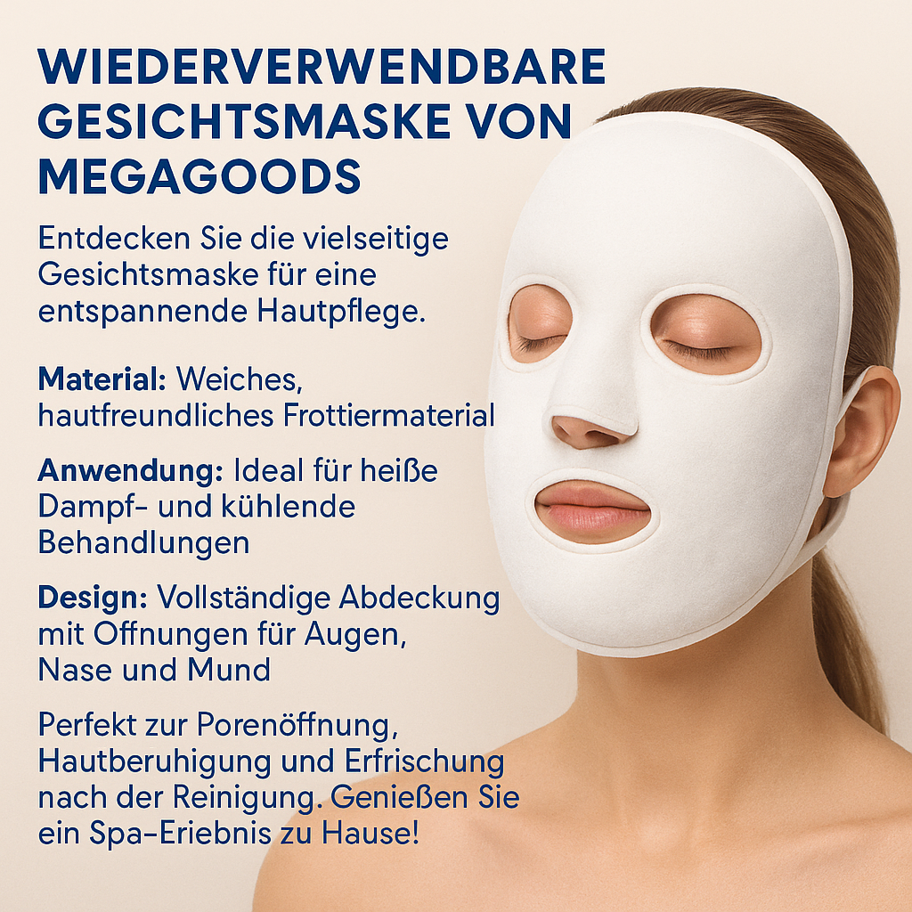 Heiß Kalt Gesichtstuch Maske wiederverwendbar weich sanft Pflege DE.