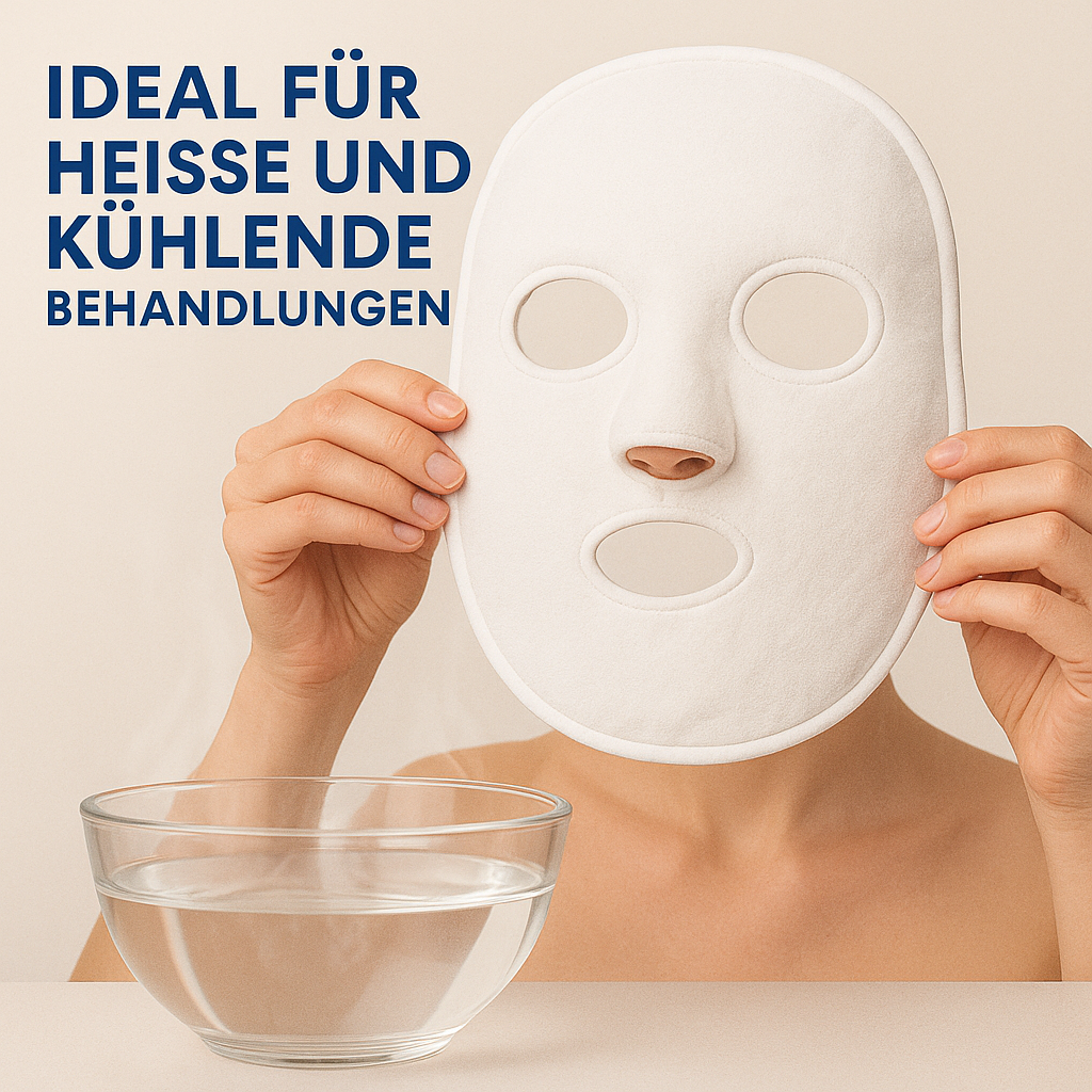 Heiß Kalt Gesichtstuch Maske wiederverwendbar weich sanft Pflege DE.