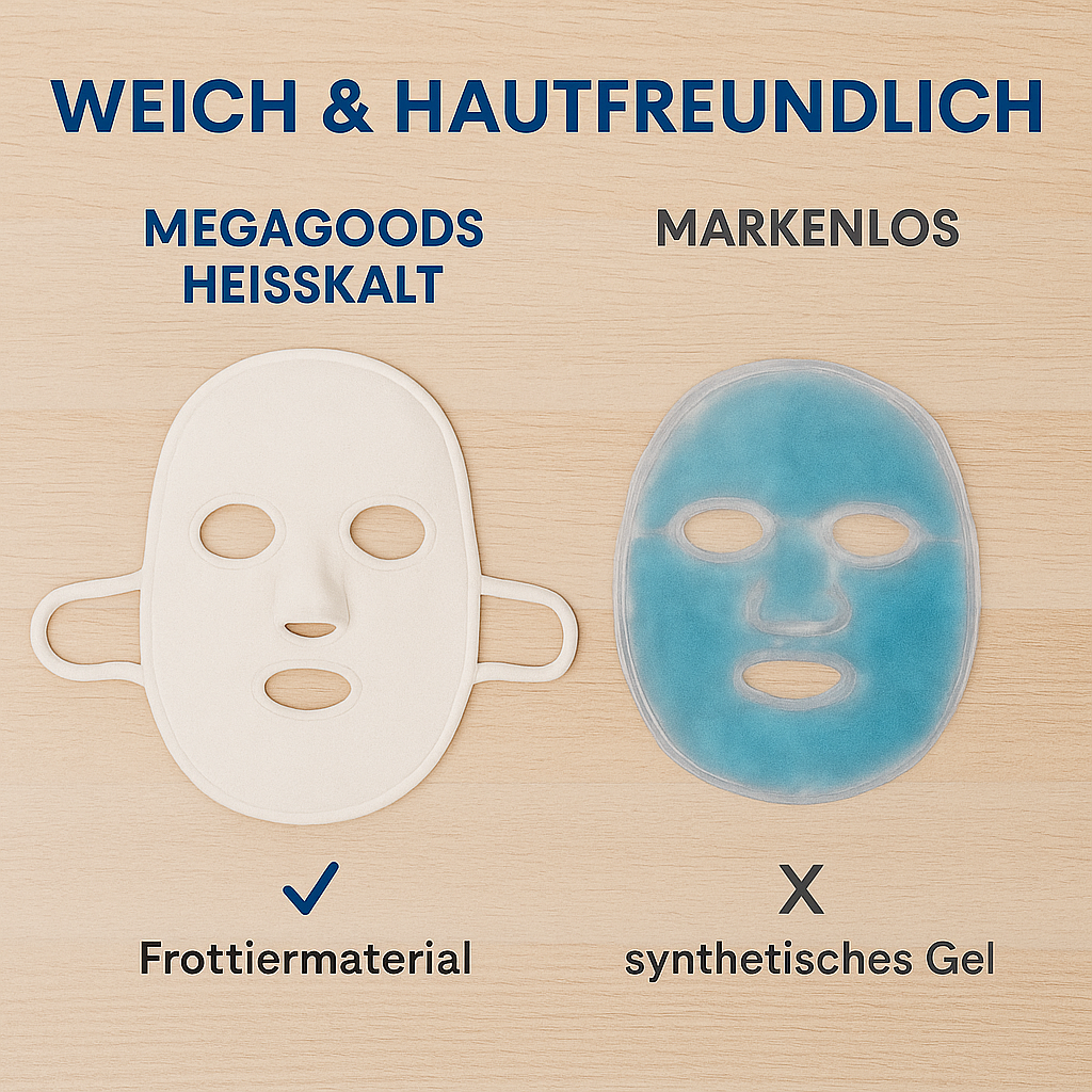 Heiß Kalt Gesichtstuch Maske wiederverwendbar weich sanft Pflege DE.