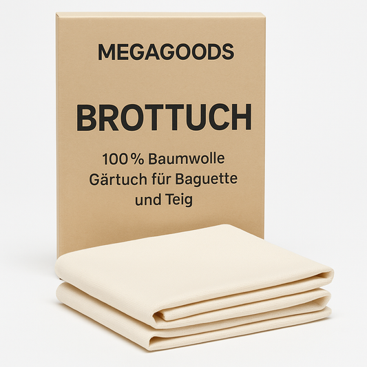 Brotbacktuch 100 % Baumwolle Gärtuch für Baguette und Teig DE.