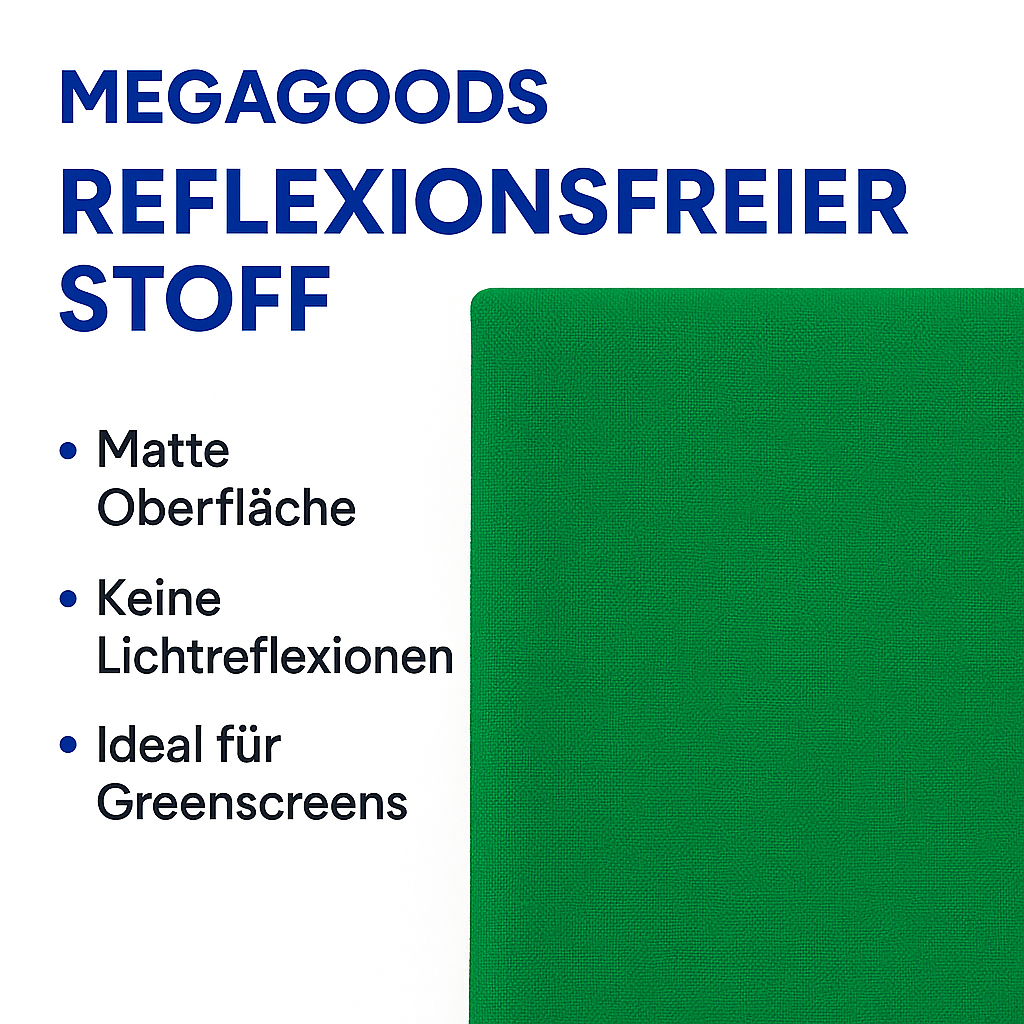 Hintergrundstoff Grün aus Baumwolle für Fotostudio Livestream DE.