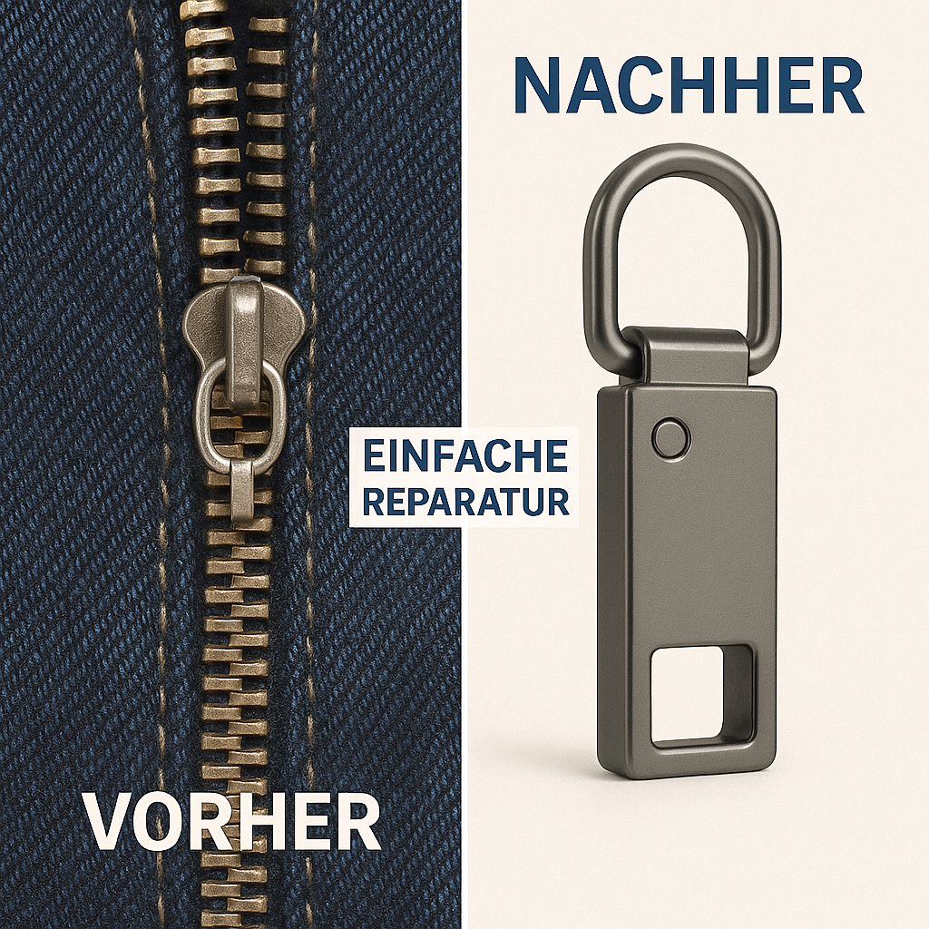 8er Set Zipper Ersatz-Anhänger bunt für Rucksack Jeans Nähzubehör DE.