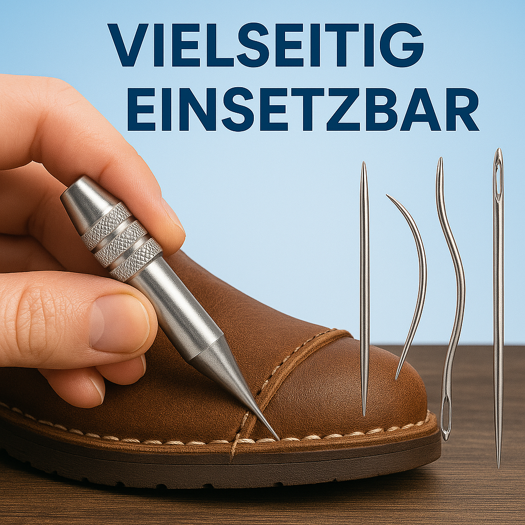 Leder-Nähnadel Set mit Ahle für Zelt Plane Canvas Reparatur DE.