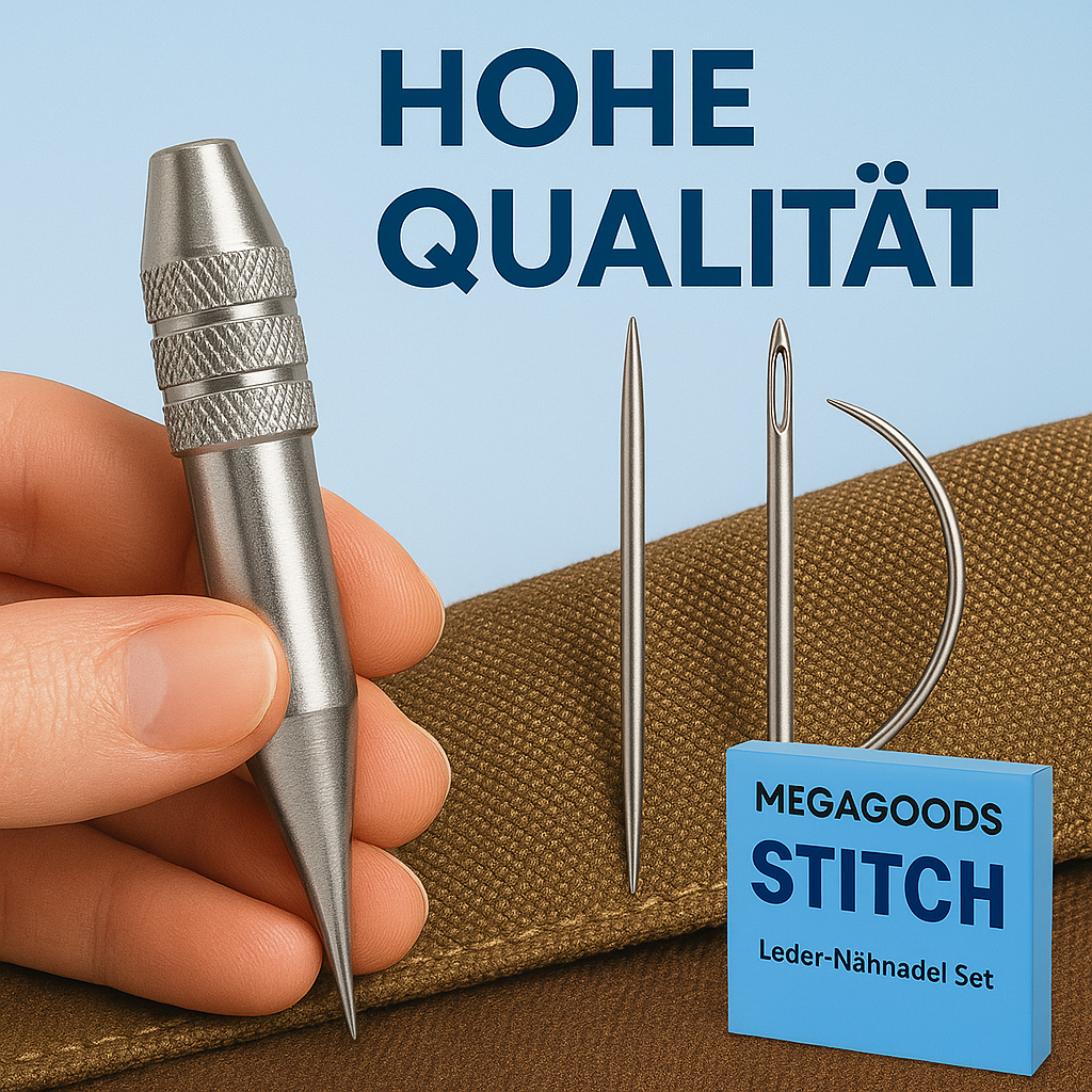 Leder-Nähnadel Set mit Ahle für Zelt Plane Canvas Reparatur DE.