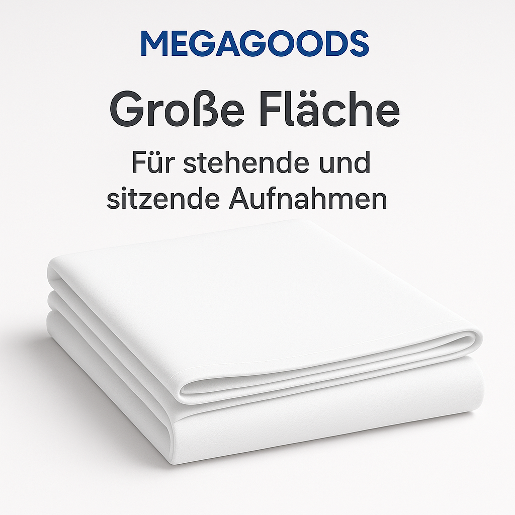 Hintergrundstoff Fotostudio Weiß Baumwolle glatt für Livestream DE.