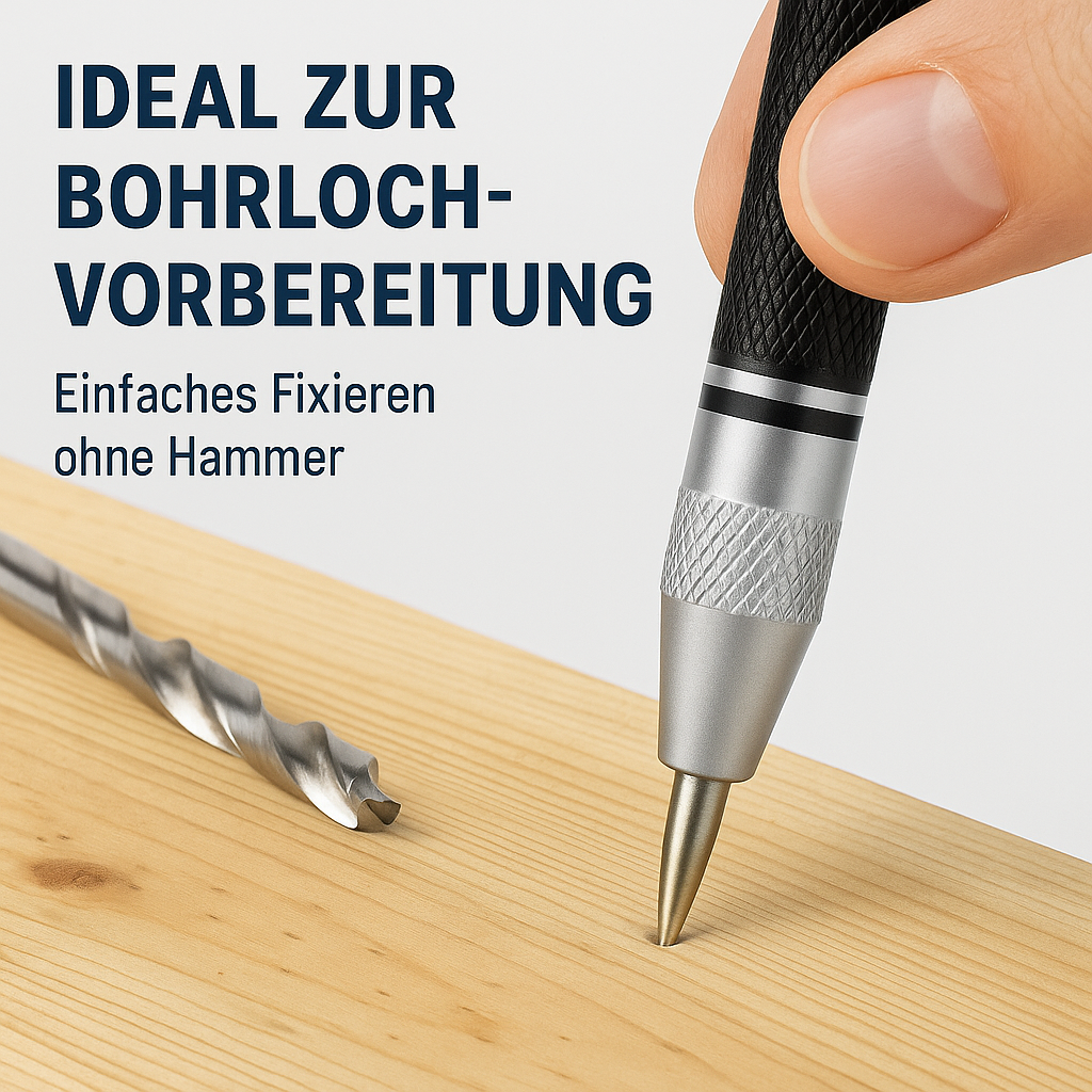 Automatischer Körner Metall Holz Stahl Federdruck Handwerkzeug DE.