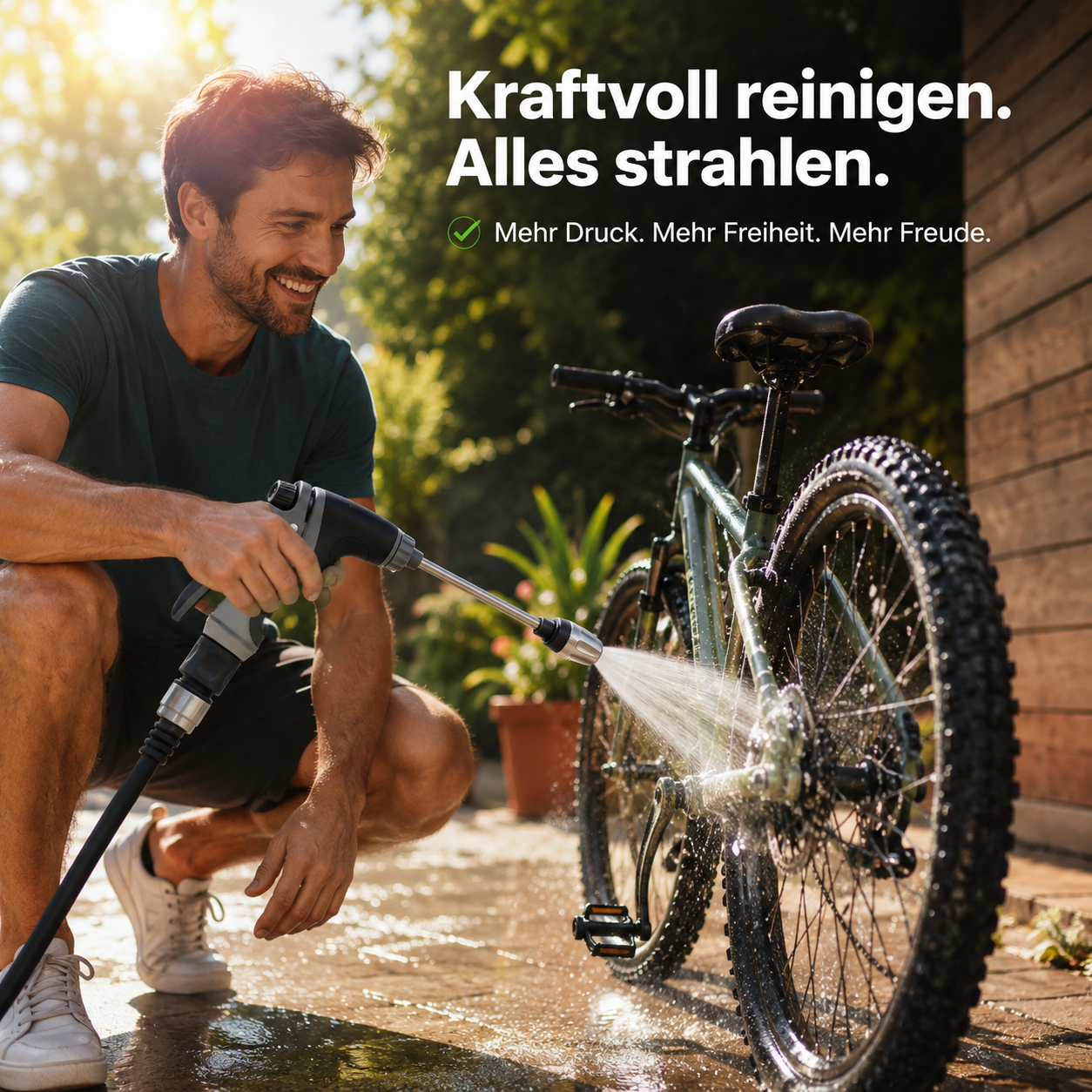 Jetterix™ Hochdruckreiniger Hochdruckpistole Druckdüse für Gartenschlauch