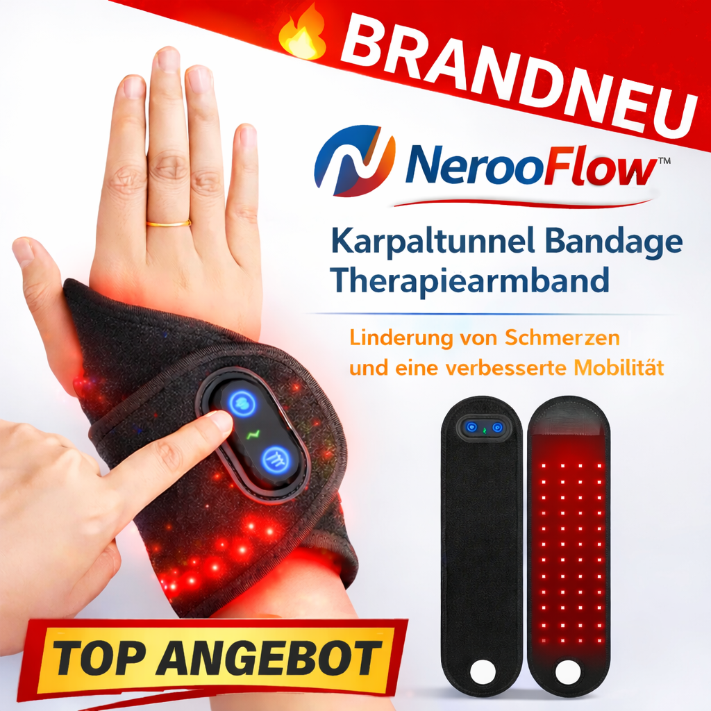 NerooFlow™ Karpaltunnel Bandage Handgelenk Rotlicht Therapiearmband Infrarot