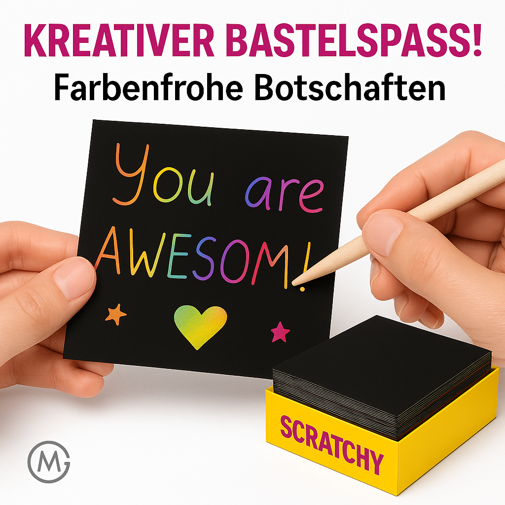 100-tlg. Kratzbilder Set DIY Kreativkarten Kinder Bastelspaß DE.