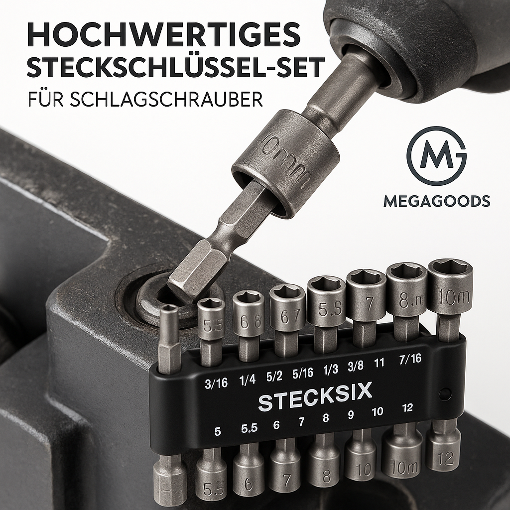 Steckschlüssel-Set Innensechskant Bit-Aufsatz Schraubendreher DE.